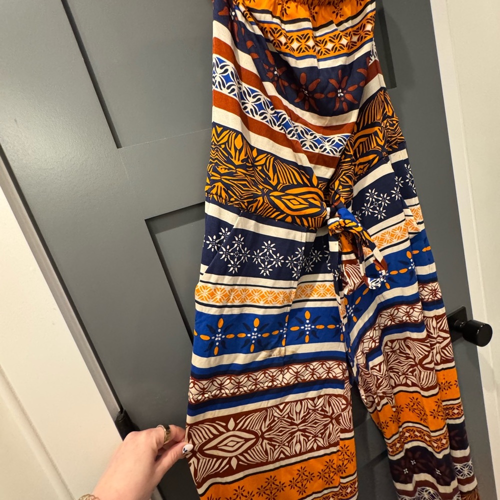 Diane Von Furstenberg Striped Multicolor Jumpsuit - Picture 2 of 6